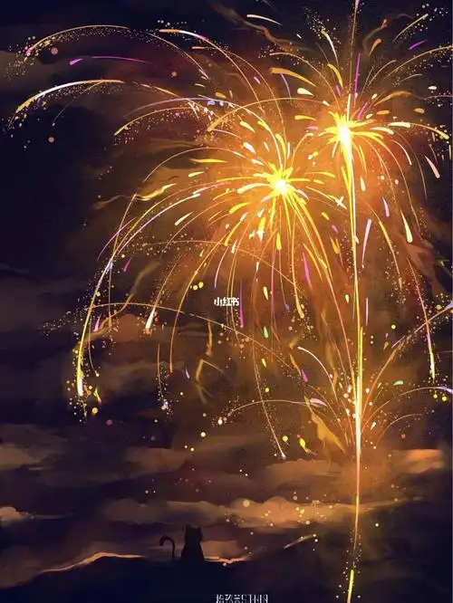 零基础学画画  #画画  #烟花  #海报  #小说封面  #唯美壁纸  #缮仙