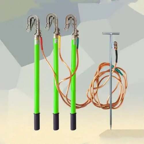 室内母排手握平口螺旋接地棒高压接地线10kv智科接地线生产