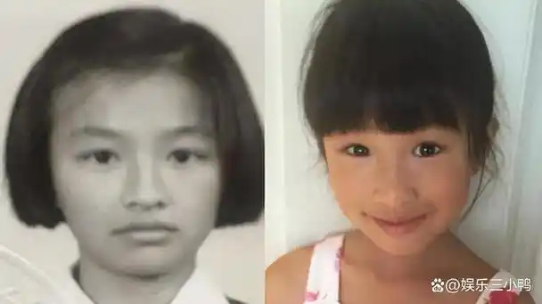 为了给予女儿支持,张庭翻出了她小时候的照片.