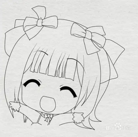 q版女孩简笔画画法步骤教程 卡通简笔画人物简笔画教你画06q版动漫