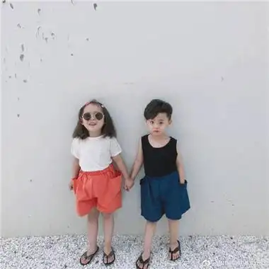 小孩情侣头像超萌一对愿小时玩伴是你往后依靠是你