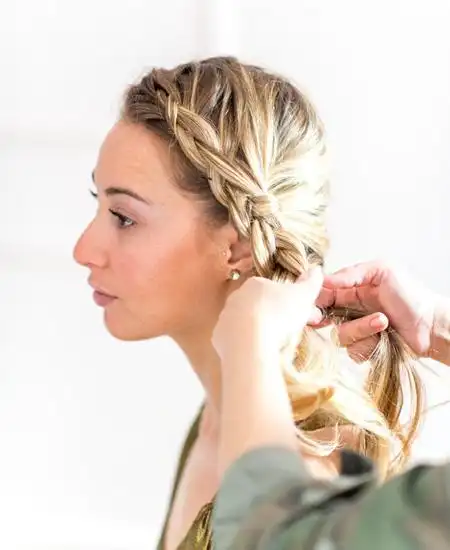 希腊女神侧马尾编发图解,扎马尾图片,发型图片