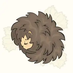 动物冬眠. 蜷缩着刺猬躺着睡觉. 有趣风格的平面设计照片