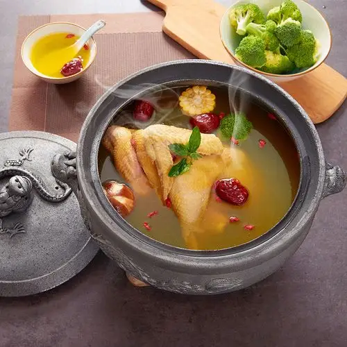 陌上炊烟荥经黑砂锅土砂煲汤锅孕妇宝宝锅煮粥炖汤无添加土陶锅