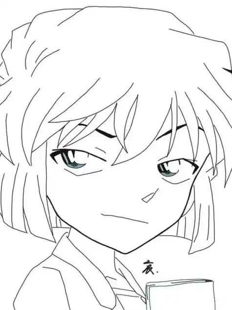 名侦探柯南灰原简笔画步骤