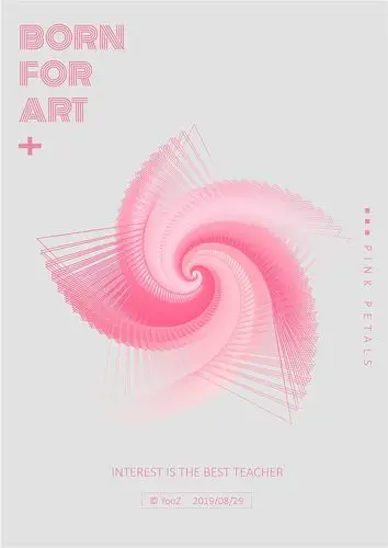 【日常练习】ai渐变线条海报设计