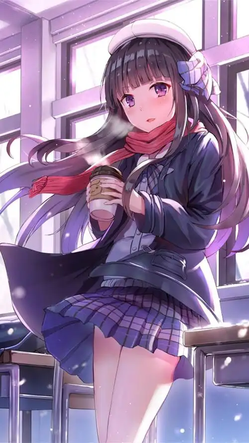 二次元冬季美少女