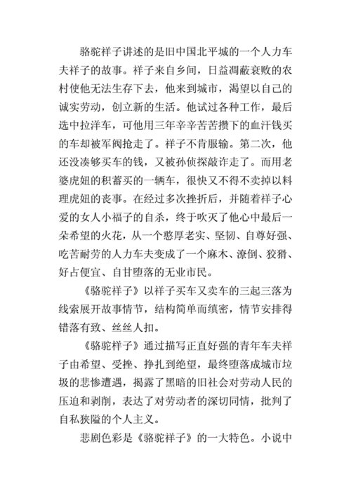 好书推荐《骆驼祥子》内容介绍600字.docx