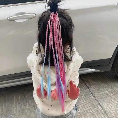 儿童街舞脏辫编织手工表演嘻哈炫彩舞彩民族舞发饰