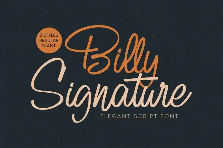 billysignature好看手写签名英文字体下载