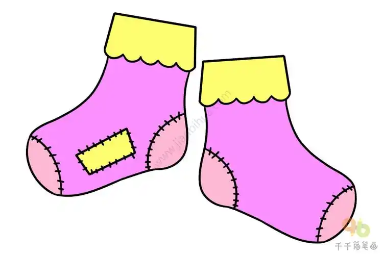 简单的袜子简笔画