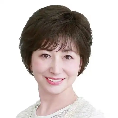 擅美老年奶奶假发蓬松花白整顶假发真人发丝老太太头套花白款假发套女