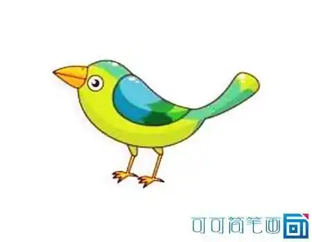 小鸟彩色简笔画8款可爱的卡通小鸟简笔画彩色图片