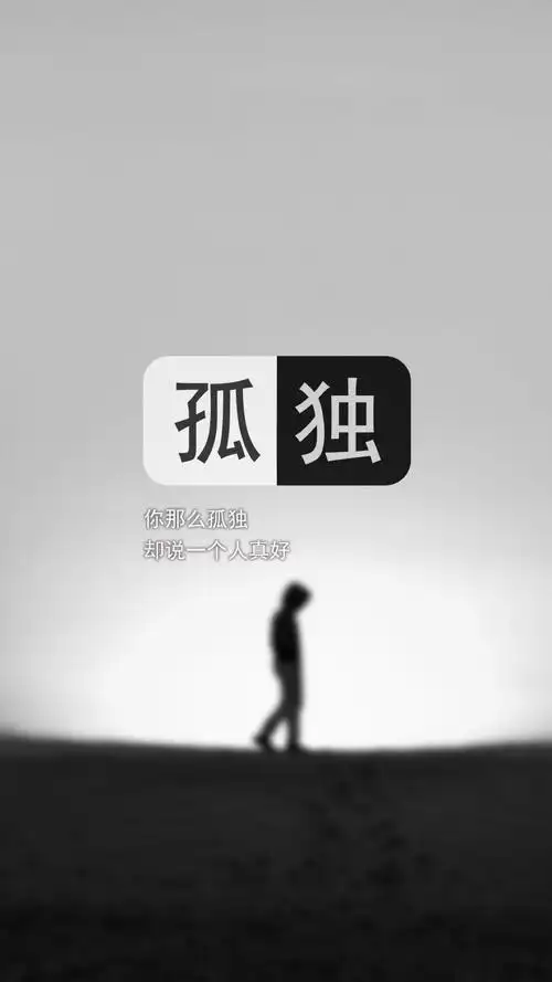 文字控壁纸 锁屏 纯文字 黑白 颓废伤感与屿会发光i