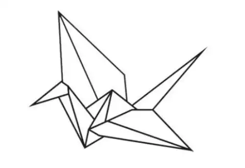 涂色千纸鹤简笔画步骤画法可爱卡通千纸鹤简笔画怎么画