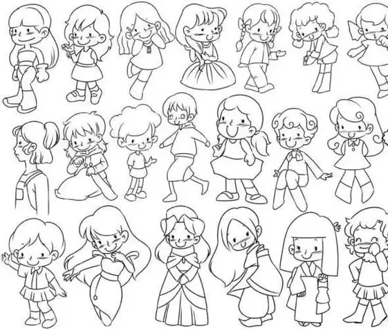 100个简笔画人物简笔画卡通人物可爱