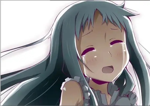 求几张女生哭着笑的动漫头像,不笑的也行,可以参考下图,我比较喜欢