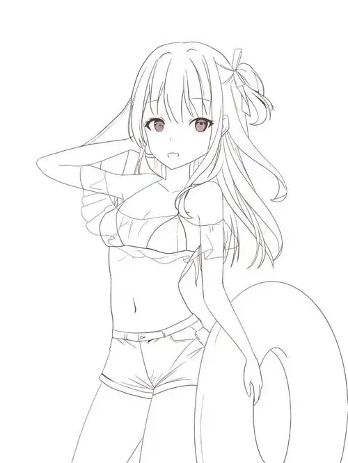 今日份二次元人物练习线稿