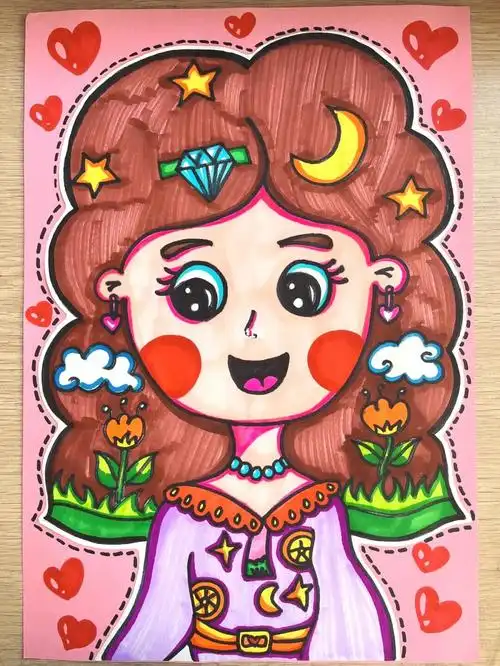 母亲节送给妈妈的肖像画