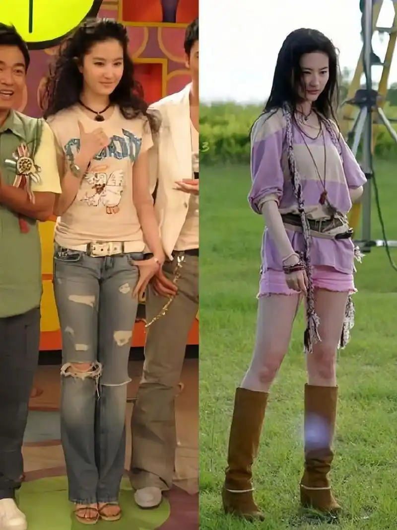 看了刘亦菲早期穿搭不得不说穿搭真的是来来回回#刘亦菲