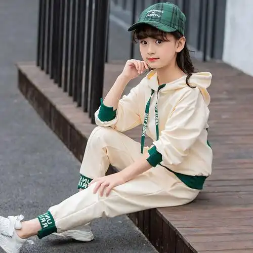 童装女童春装2020新款套装12岁中大童运动两件套10春秋季洋气女孩