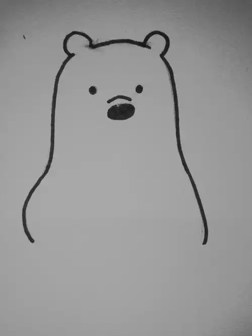 简笔画萌芽熊教程(白熊简笔画手绘教程)