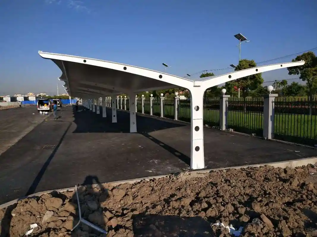 新颖福建厦门固定汽车蓬设计新颖上海旗冉装饰车棚公司方案造型设计