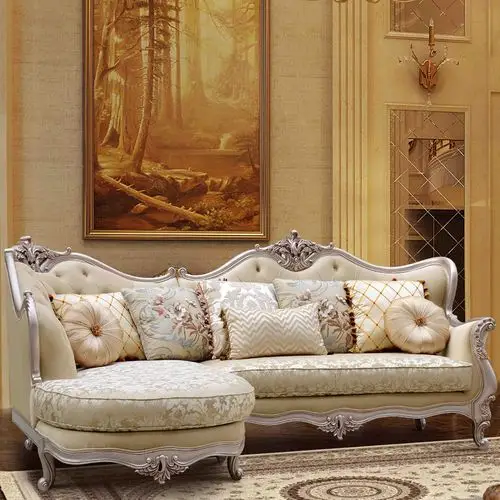 户型奢华欧式转角美式贵妃法式布艺沙发