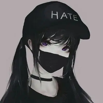 黑暗系头像黑色头像女qq头像