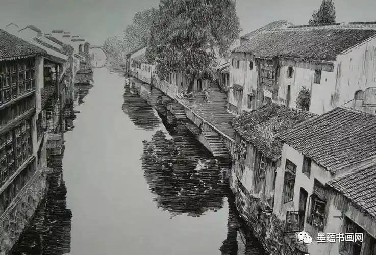 墨蕴i 教学 钢笔下的《江南水乡》,让人心醉.