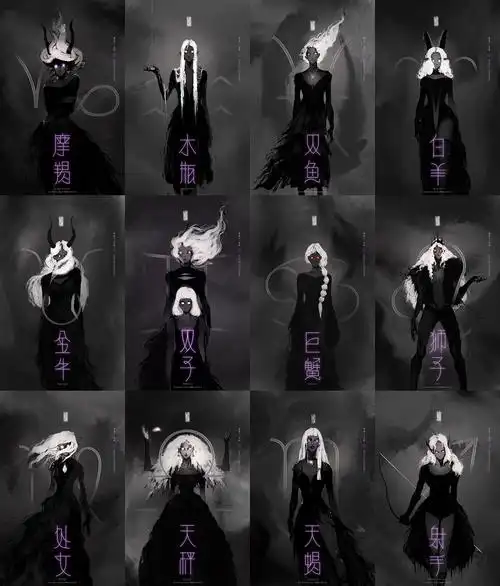 暗黑系十二星座>