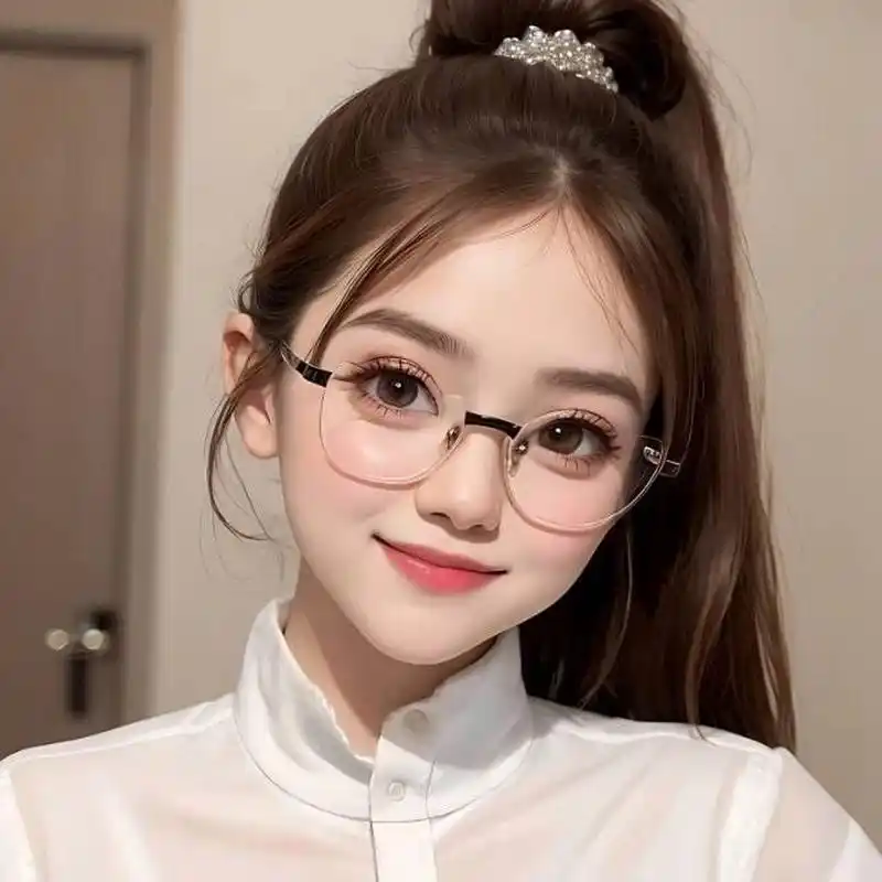 可爱女生头像戴眼镜小姐姐手绘卡通头像 给戴眼镜的小姐妹准备一组