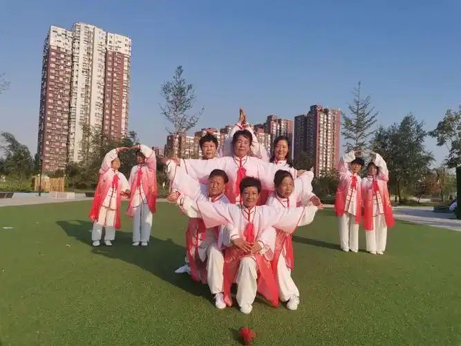 连心园太极队表演视频照片