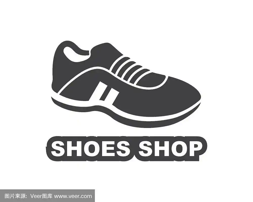 鞋子图标标志矢量插图设计
