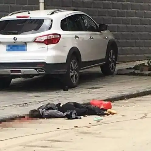 震惊桂林一大货车无人驾驶却将行人碾爆头现场太血腥