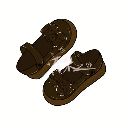 大头鞋设计稿捂脸猫咪