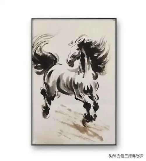 画作欣赏:骏马图,风驰电掣,画韵天成
