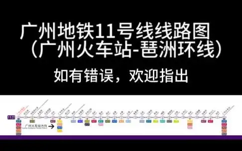 【广州地铁】广州地铁第一条环线——广州地铁11号线线路图