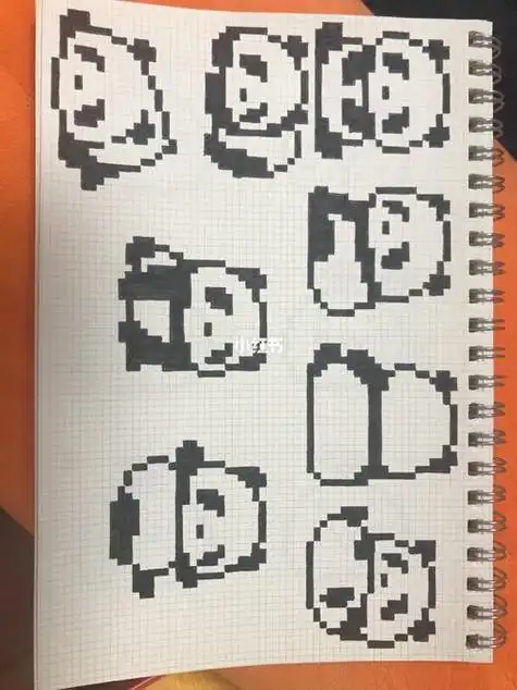 网格图简笔画可爱