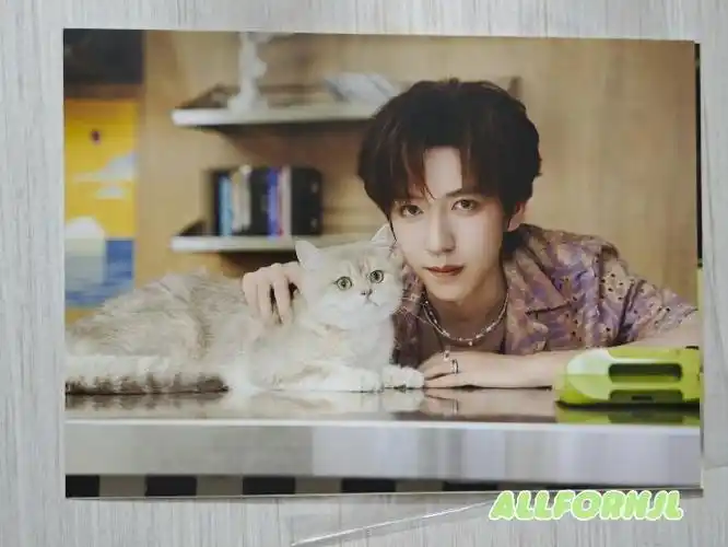 贺峻霖蓝发拍立得##贺峻霖富贵生日写真