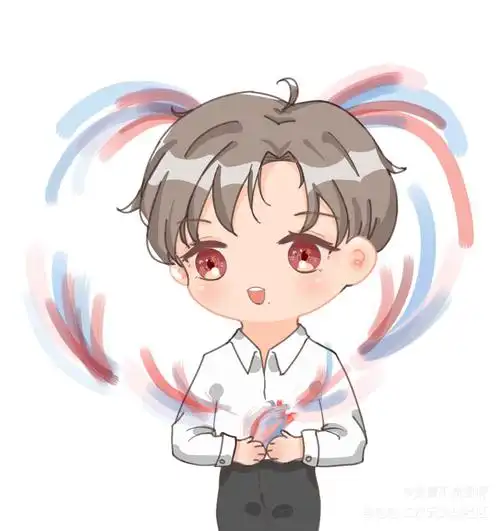 光点_平涂q版头像肖战肖战绘画作品