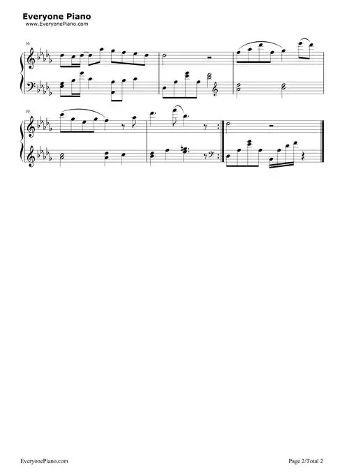 淡淡的爱意-铠甲勇士插曲五线谱预览2-钢琴谱文件(五线谱,双手简谱