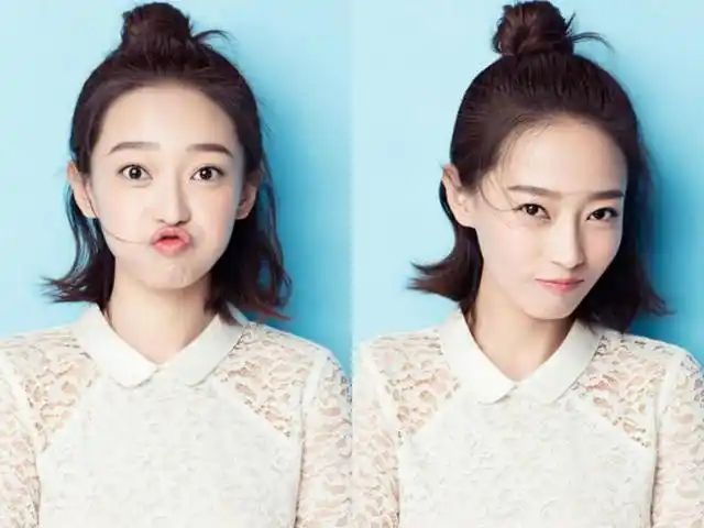 18款可爱又迷人的韩式短发半扎式丸子头发型