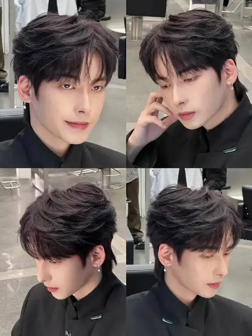 男生精致优雅韩剧男主发型微分气垫烫