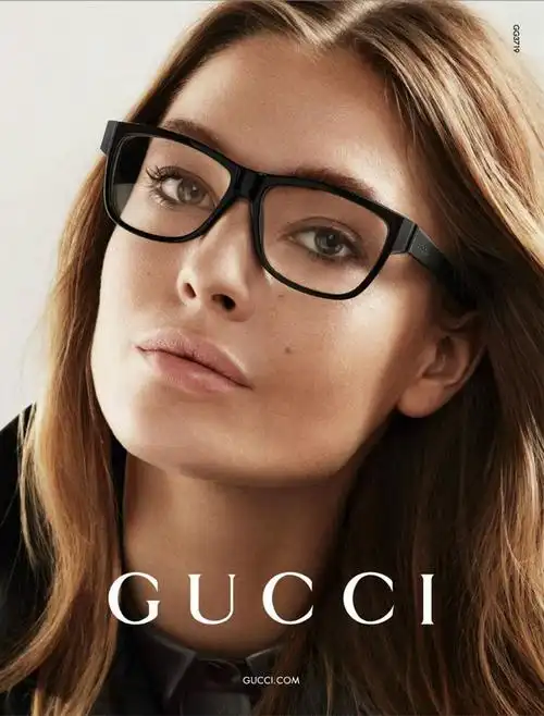 古驰(gucci) 2014秋冬眼镜广告大片模特:娜嘉·本德 (nadja bender)