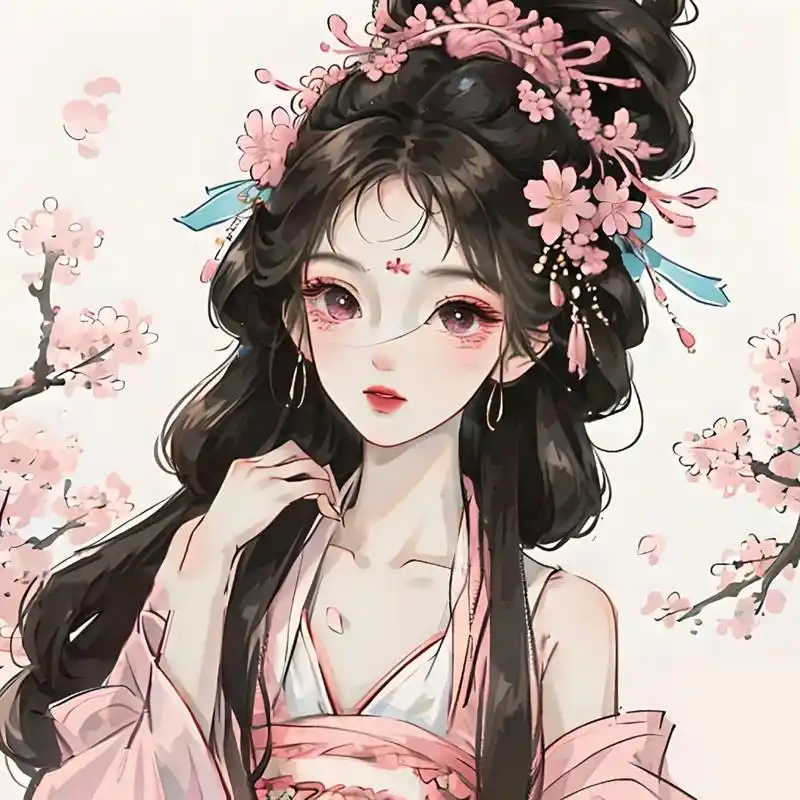 古风头像|气质温婉的樱花美人
