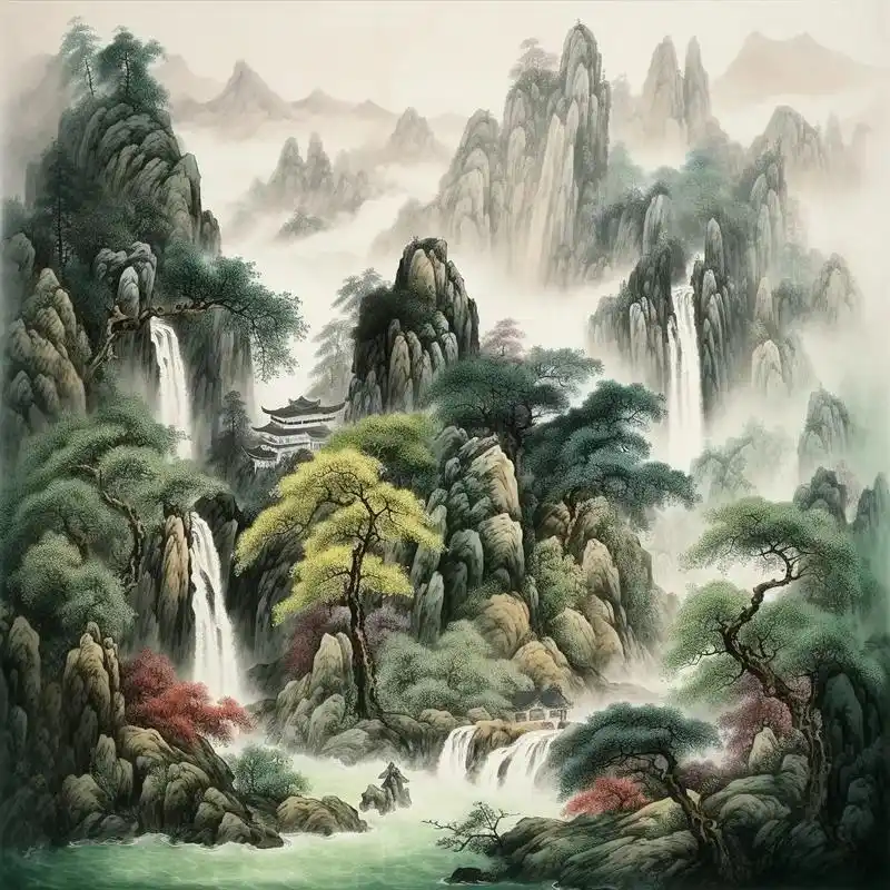 山水画 #水墨 #国风古韵 #书画 - 抖音