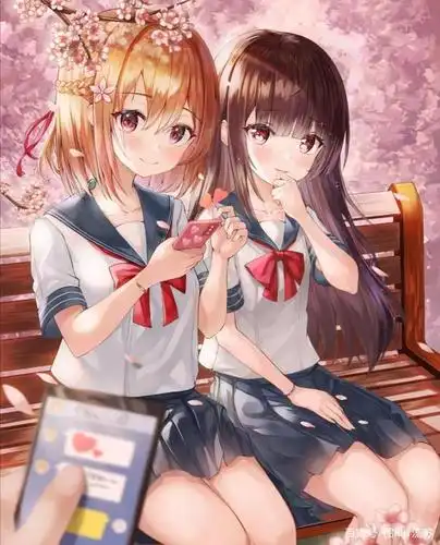 二次元动漫女生闺蜜壁纸