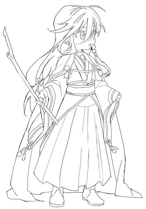 大量动漫素材线稿q版人物男女动漫人物素材快来练习吧