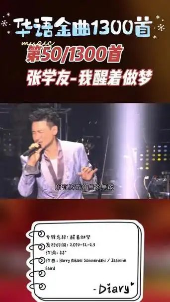 张学友 我醒着做梦 一个人活了大半辈子都不知道自己是怎么活着的